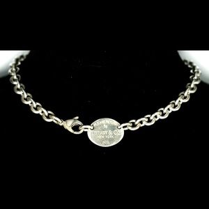 Tiffany & Co Oval Tag Choker Necklace
